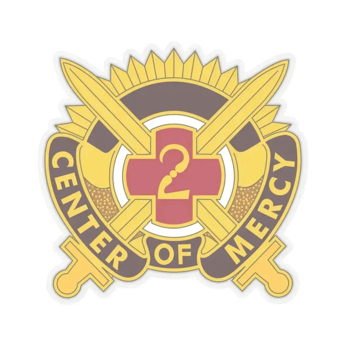 2 Medical Brigade 2 (U.S. Army) STICKER Vinyl Kiss-Cut Decal 3 Inch Transparent - The Sticker Space