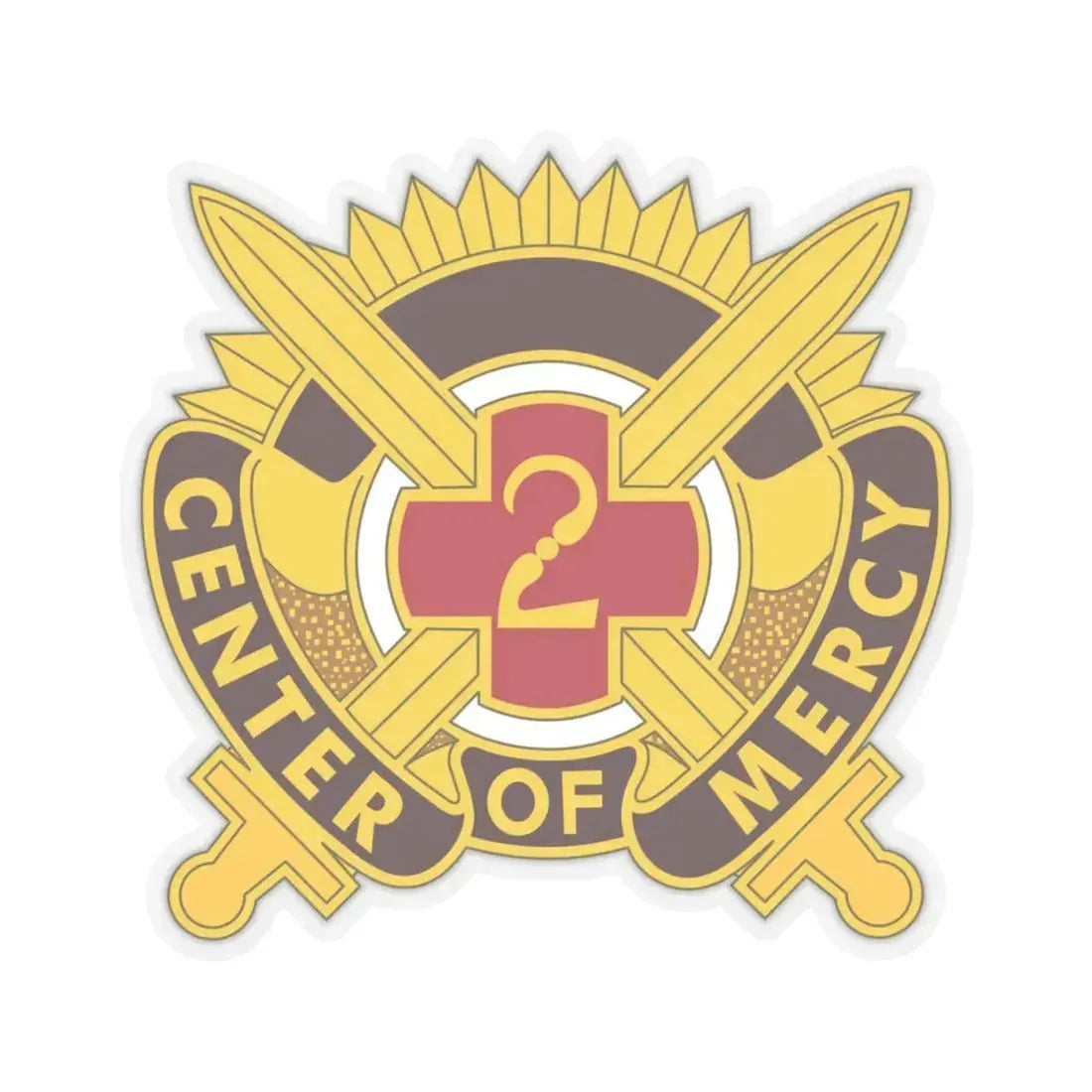 2 Medical Brigade 2 (U.S. Army) STICKER Vinyl Kiss-Cut Decal 4 Inch Transparent - The Sticker Space