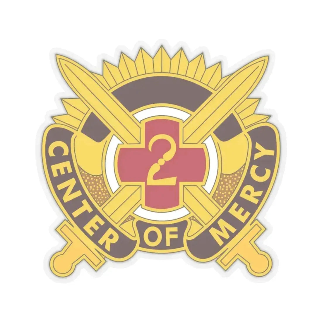 2 Medical Brigade 2 (U.S. Army) STICKER Vinyl Kiss-Cut Decal 6 Inch Transparent - The Sticker Space