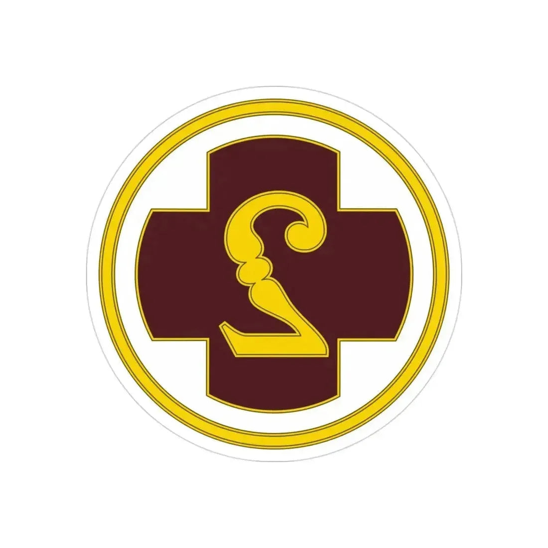 2 Medical Brigade 3 (U.S. Army) REVERSE PRINT Transparent Die-Cut STICKER 3 Inch Die-Cut Transparent - The Sticker Space