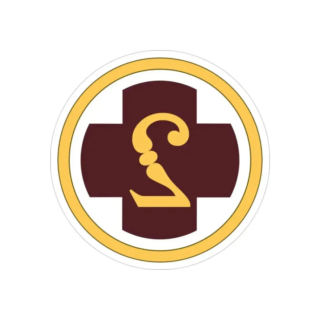 2 Medical Brigade (U.S. Army) REVERSE PRINT Transparent Die-Cut STICKER 3 Inch Die-Cut Transparent - The Sticker Space