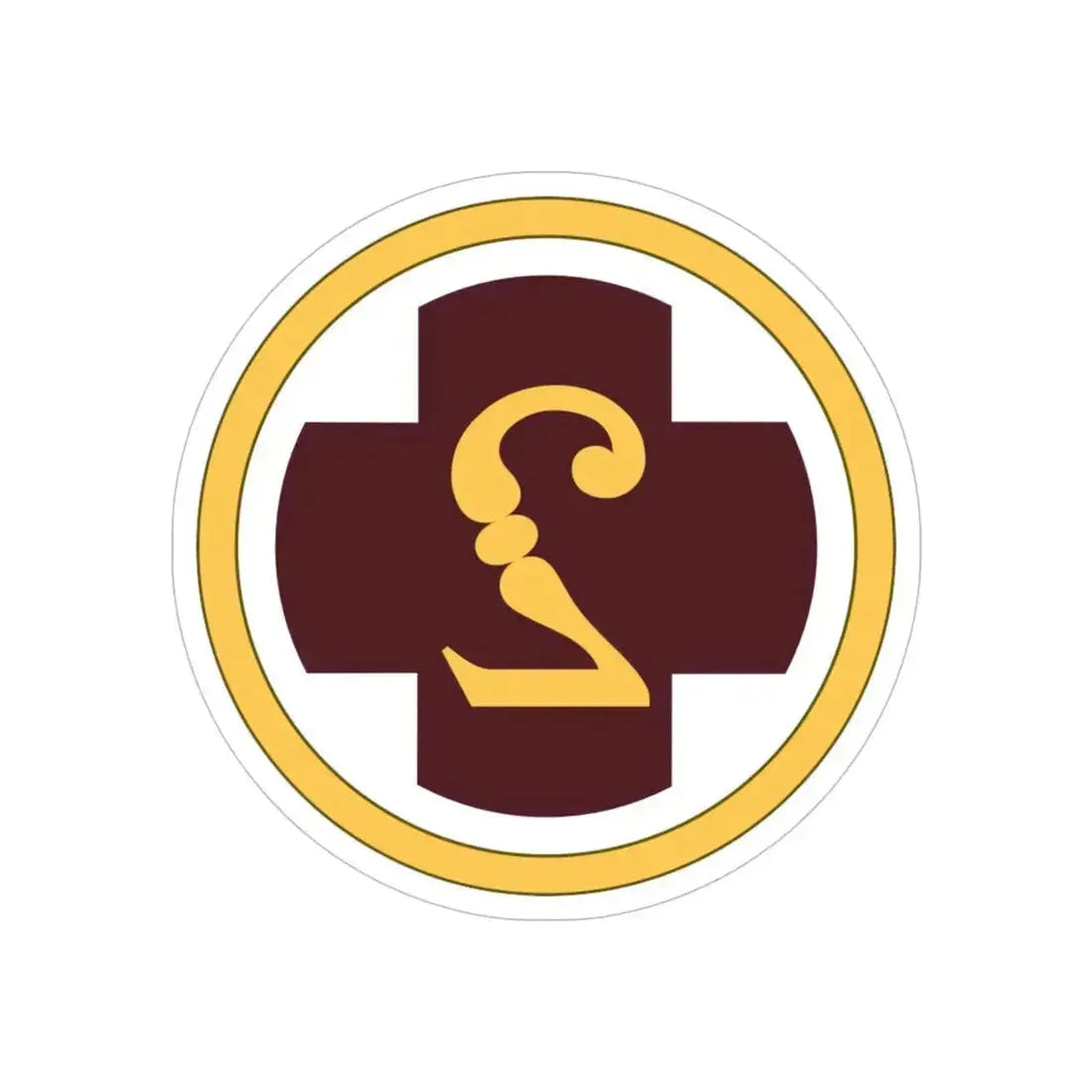 2 Medical Brigade (U.S. Army) REVERSE PRINT Transparent Die-Cut STICKER 5 Inch Die-Cut Transparent - The Sticker Space