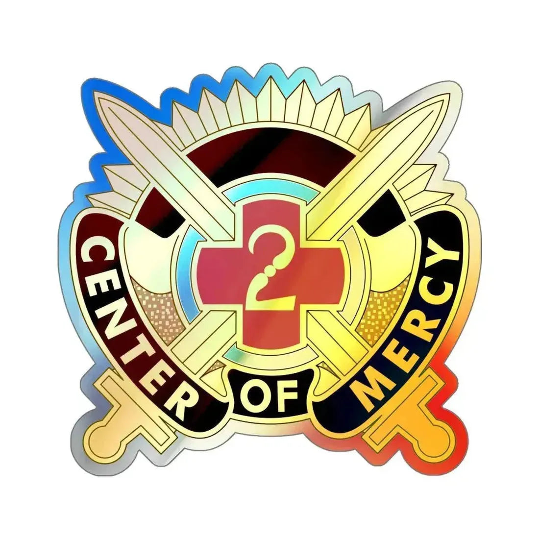 2 Medical Brigade v2 (U.S. Army) Holographic STICKER Die-Cut Vinyl Decal 6 Inch Holographic - The Sticker Space