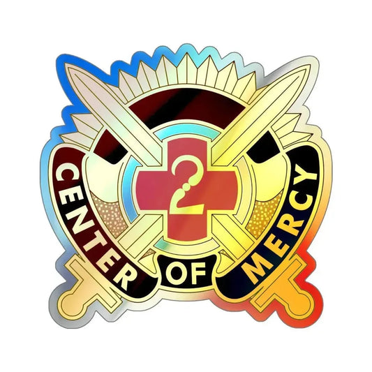 2 Medical Brigade v2 (U.S. Army) Holographic STICKER Die-Cut Vinyl Decal 6 Inch Holographic - The Sticker Space
