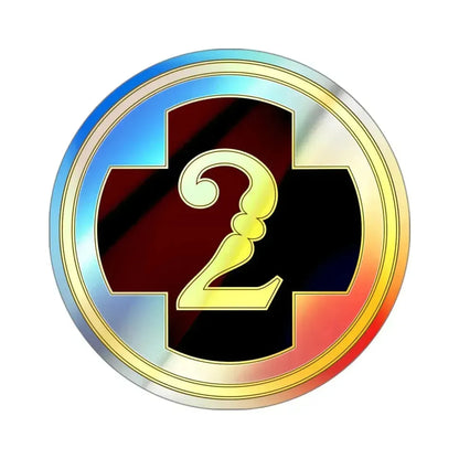 2 Medical Brigade v3 (U.S. Army) Holographic STICKER Die-Cut Vinyl Decal 3 Inch Holographic - The Sticker Space