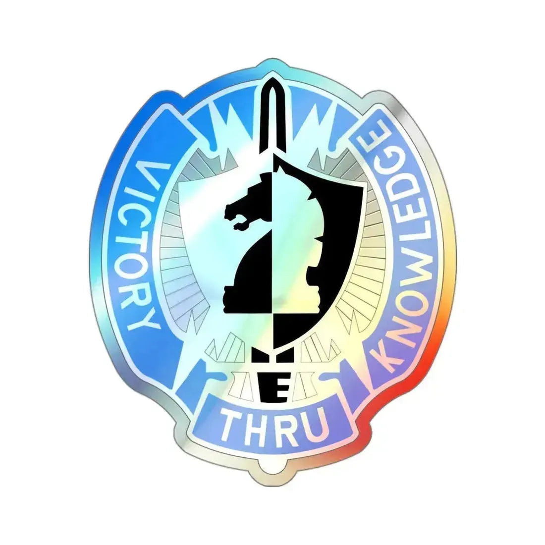 2 Military Intelligence Command v2 (U.S. Army) Holographic STICKER Die-Cut Vinyl Decal 3 Inch Holographic - The Sticker Space