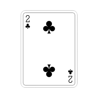 2 of Clubs Playing Card STICKER Vinyl Die-Cut Decal 2 Inch - The Sticker Space