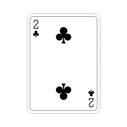 2 of Clubs Playing Card STICKER Vinyl Die-Cut Decal 2 Inch - The Sticker Space