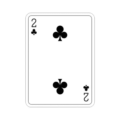 2 of Clubs Playing Card STICKER Vinyl Die-Cut Decal 3 Inch - The Sticker Space