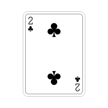 2 of Clubs Playing Card STICKER Vinyl Die-Cut Decal 3 Inch - The Sticker Space