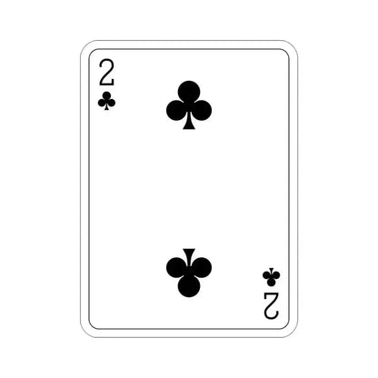 2 of Clubs Playing Card STICKER Vinyl Die-Cut Decal 4 Inch - The Sticker Space