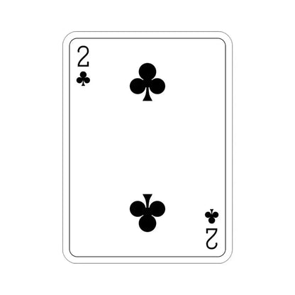 2 of Clubs Playing Card STICKER Vinyl Die-Cut Decal 4 Inch - The Sticker Space