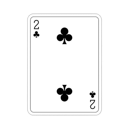 2 of Clubs Playing Card STICKER Vinyl Die-Cut Decal 5 Inch - The Sticker Space