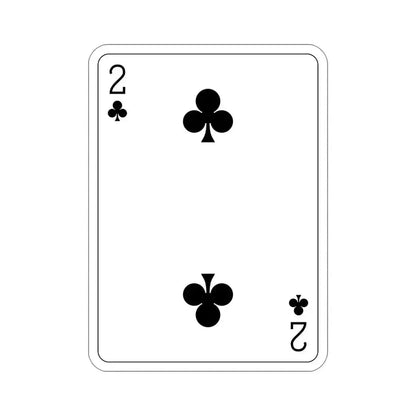 2 of Clubs Playing Card STICKER Vinyl Die-Cut Decal 5 Inch - The Sticker Space