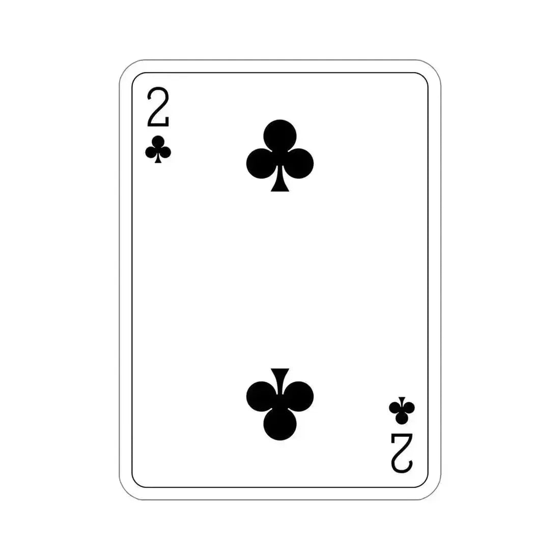 2 of Clubs Playing Card STICKER Vinyl Die-Cut Decal 6 Inch - The Sticker Space