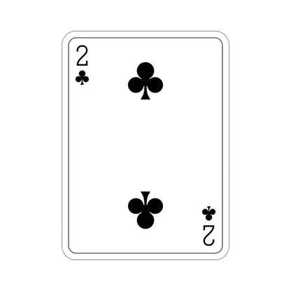 2 of Clubs Playing Card STICKER Vinyl Die-Cut Decal 6 Inch - The Sticker Space