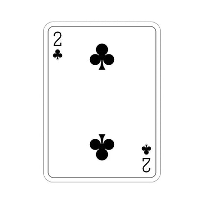 2 of Clubs Playing Card STICKER Vinyl Die-Cut Decal 6 Inch - The Sticker Space