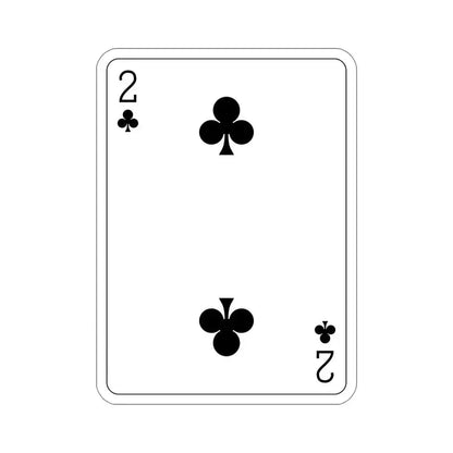 2 of Clubs Playing Card STICKER Vinyl Die-Cut Decal - The Sticker Space