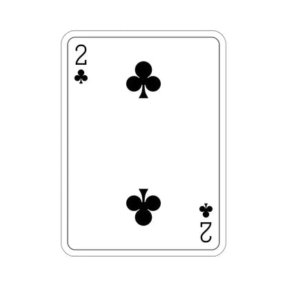 2 of Clubs Playing Card STICKER Vinyl Die-Cut Decal - The Sticker Space