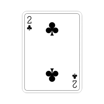 2 of Clubs Playing Card STICKER Vinyl Die-Cut Decal - The Sticker Space