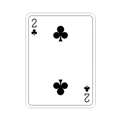 2 of Clubs Playing Card STICKER Vinyl Die-Cut Decal - The Sticker Space