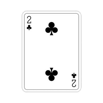 2 of Clubs Playing Card STICKER Vinyl Die-Cut Decal - The Sticker Space