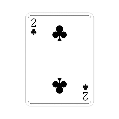 2 of Clubs Playing Card STICKER Vinyl Die-Cut Decal - The Sticker Space