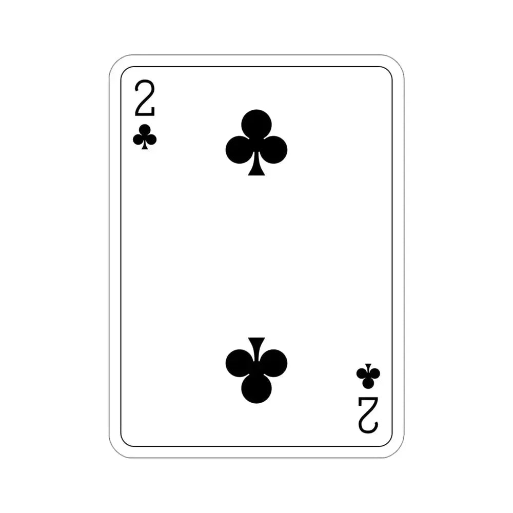 2 of Clubs Playing Card STICKER Vinyl Die-Cut Decal - The Sticker Space