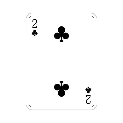 2 of Clubs Playing Card STICKER Vinyl Die-Cut Decal - The Sticker Space