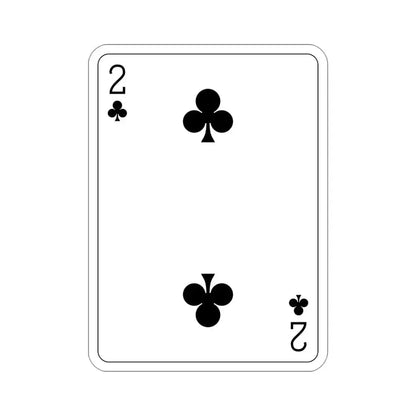 2 of Clubs Playing Card STICKER Vinyl Die-Cut Decal - The Sticker Space