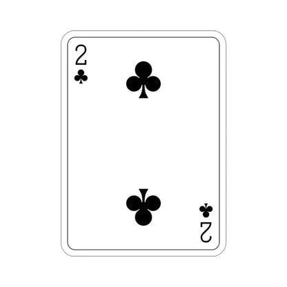 2 of Clubs Playing Card STICKER Vinyl Die-Cut Decal - The Sticker Space