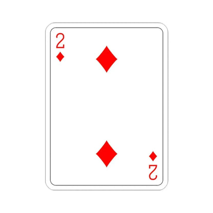 2 of Diamonds Playing Card STICKER Vinyl Die-Cut Decal 2 Inch - The Sticker Space