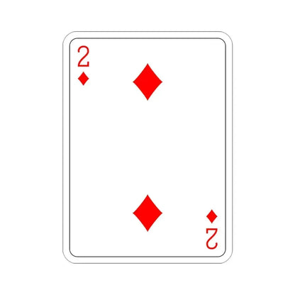 2 of Diamonds Playing Card STICKER Vinyl Die-Cut Decal 3 Inch - The Sticker Space