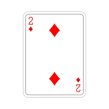 2 of Diamonds Playing Card STICKER Vinyl Die-Cut Decal 4 Inch - The Sticker Space