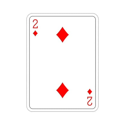 2 of Diamonds Playing Card STICKER Vinyl Die-Cut Decal 5 Inch - The Sticker Space