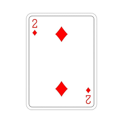 2 of Diamonds Playing Card STICKER Vinyl Die-Cut Decal 6 Inch - The Sticker Space