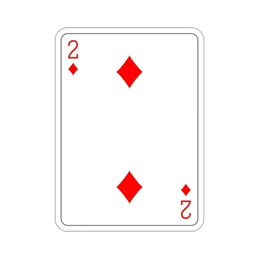 2 of Diamonds Playing Card STICKER Vinyl Die-Cut Decal 6 Inch - The Sticker Space