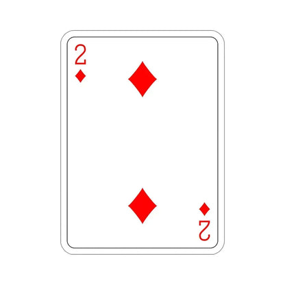 2 of Diamonds Playing Card STICKER Vinyl Die-Cut Decal - The Sticker Space