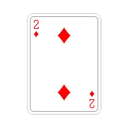 2 of Diamonds Playing Card STICKER Vinyl Die-Cut Decal - The Sticker Space