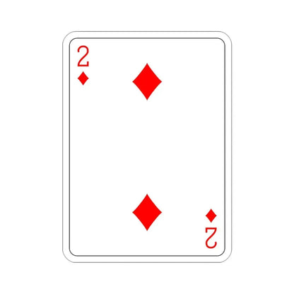 2 of Diamonds Playing Card STICKER Vinyl Die-Cut Decal - The Sticker Space