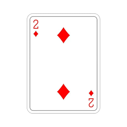 2 of Diamonds Playing Card STICKER Vinyl Die-Cut Decal - The Sticker Space