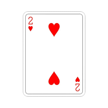 2 of Hearts Playing Card STICKER Vinyl Die-Cut Decal 2 Inch - The Sticker Space