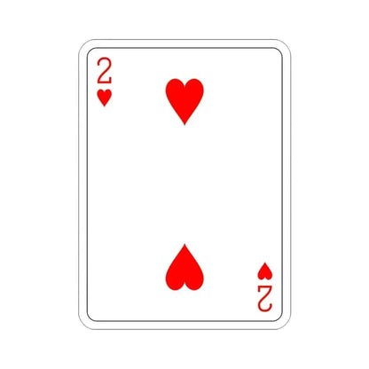 2 of Hearts Playing Card STICKER Vinyl Die-Cut Decal 3 Inch - The Sticker Space