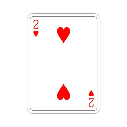 2 of Hearts Playing Card STICKER Vinyl Die-Cut Decal 3 Inch - The Sticker Space