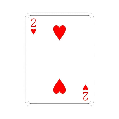 2 of Hearts Playing Card STICKER Vinyl Die-Cut Decal 4 Inch - The Sticker Space