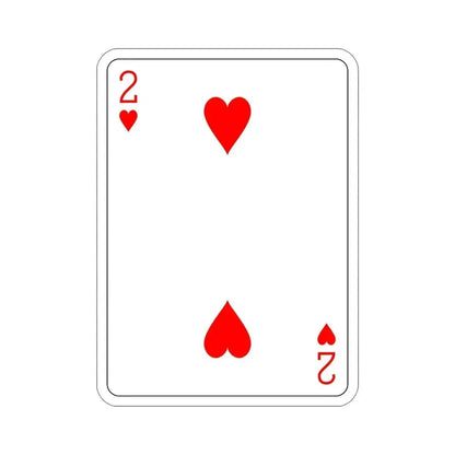 2 of Hearts Playing Card STICKER Vinyl Die-Cut Decal 5 Inch - The Sticker Space