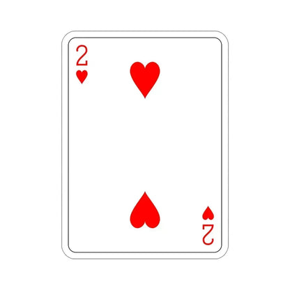 2 of Hearts Playing Card STICKER Vinyl Die-Cut Decal 5 Inch - The Sticker Space