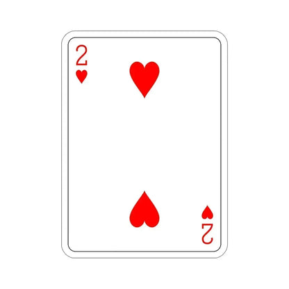 2 of Hearts Playing Card STICKER Vinyl Die-Cut Decal 6 Inch - The Sticker Space