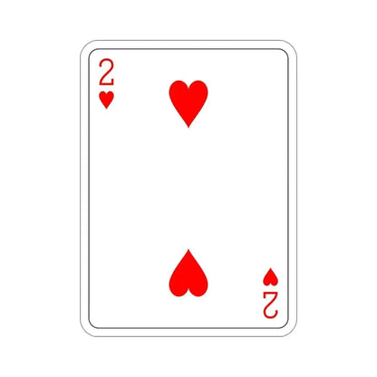 2 of Hearts Playing Card STICKER Vinyl Die-Cut Decal 6 Inch - The Sticker Space
