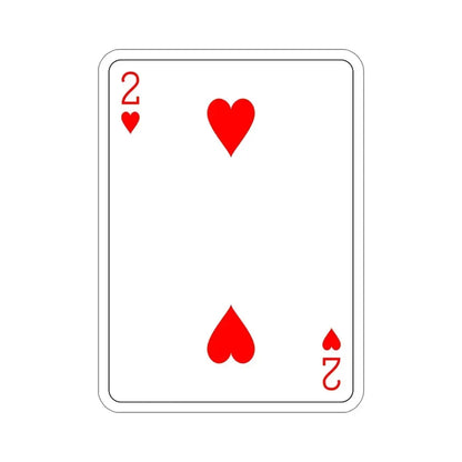 2 of Hearts Playing Card STICKER Vinyl Die-Cut Decal - The Sticker Space